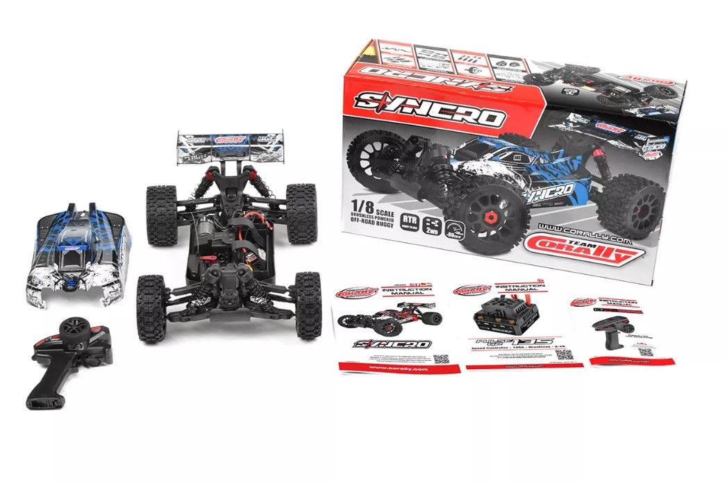 Syncro 2WD 1/8 3-4S Brushless Off Road Buggy, RTR, Blue view 7