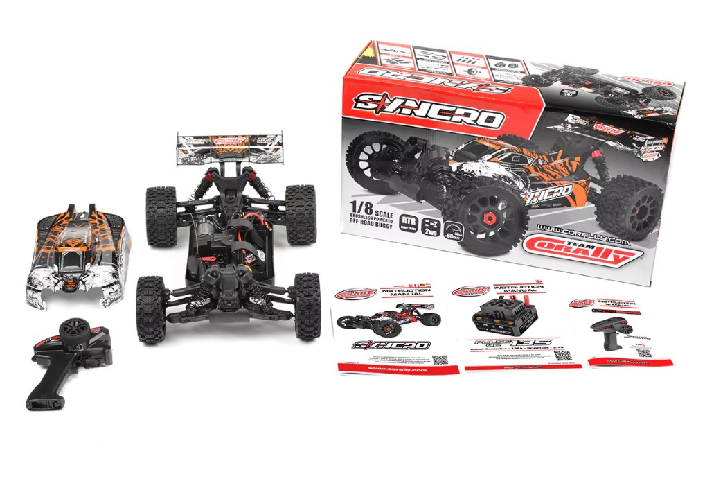 Syncro 2WD 1/8 3-4S Brushless Off Road Buggy, RTR, Orange view 8