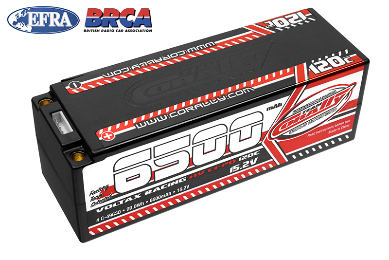 6500mAh 15.2v 4S 120C Voltax Hardcase Lipo Battery - 5mm Bullets