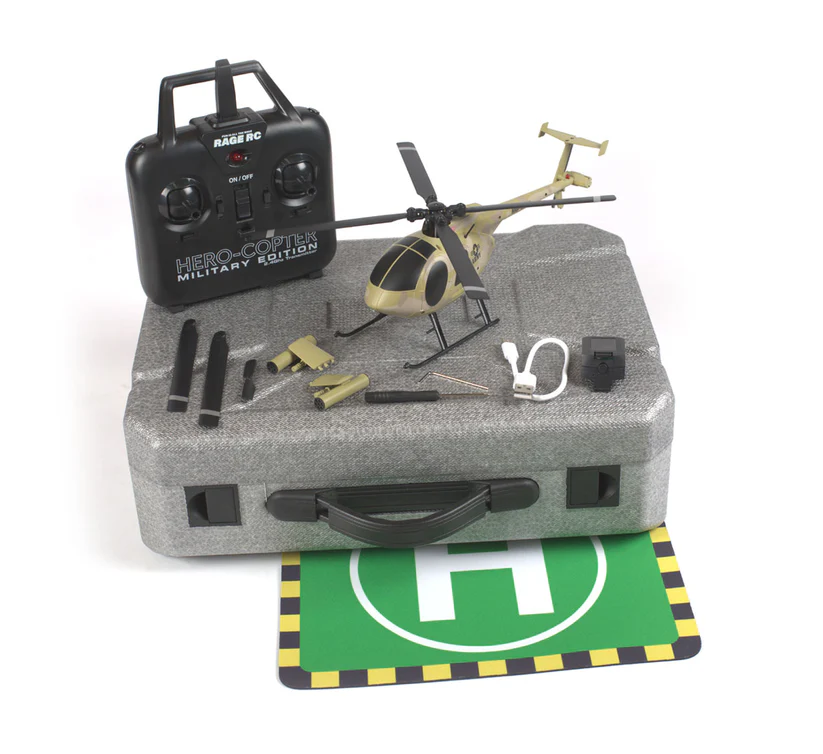 Hero-Copter Military, 4-Blade RTF Heli; Army view 3
