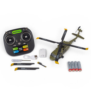 Hero-Copter BL, 4-Blade Brushless RTF Heli; Army view 2